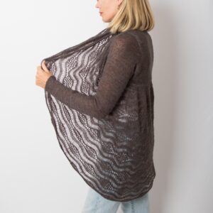 Vintage Cocoon Pointelle Cardigan