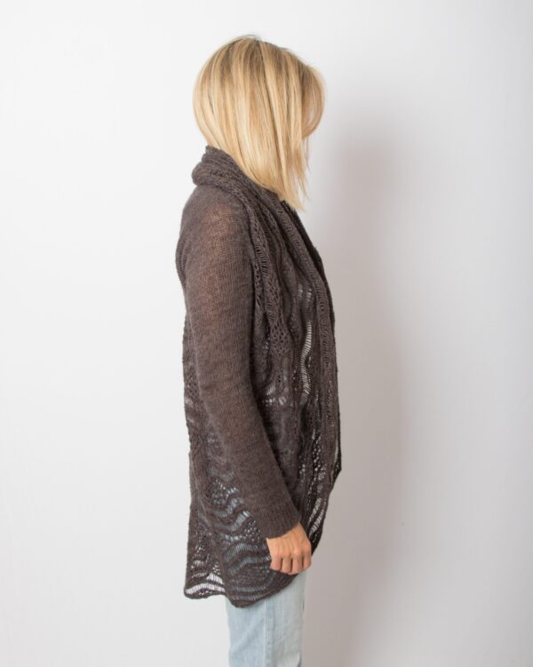 Vintage Cocoon Pointelle Cardigan - Image 7