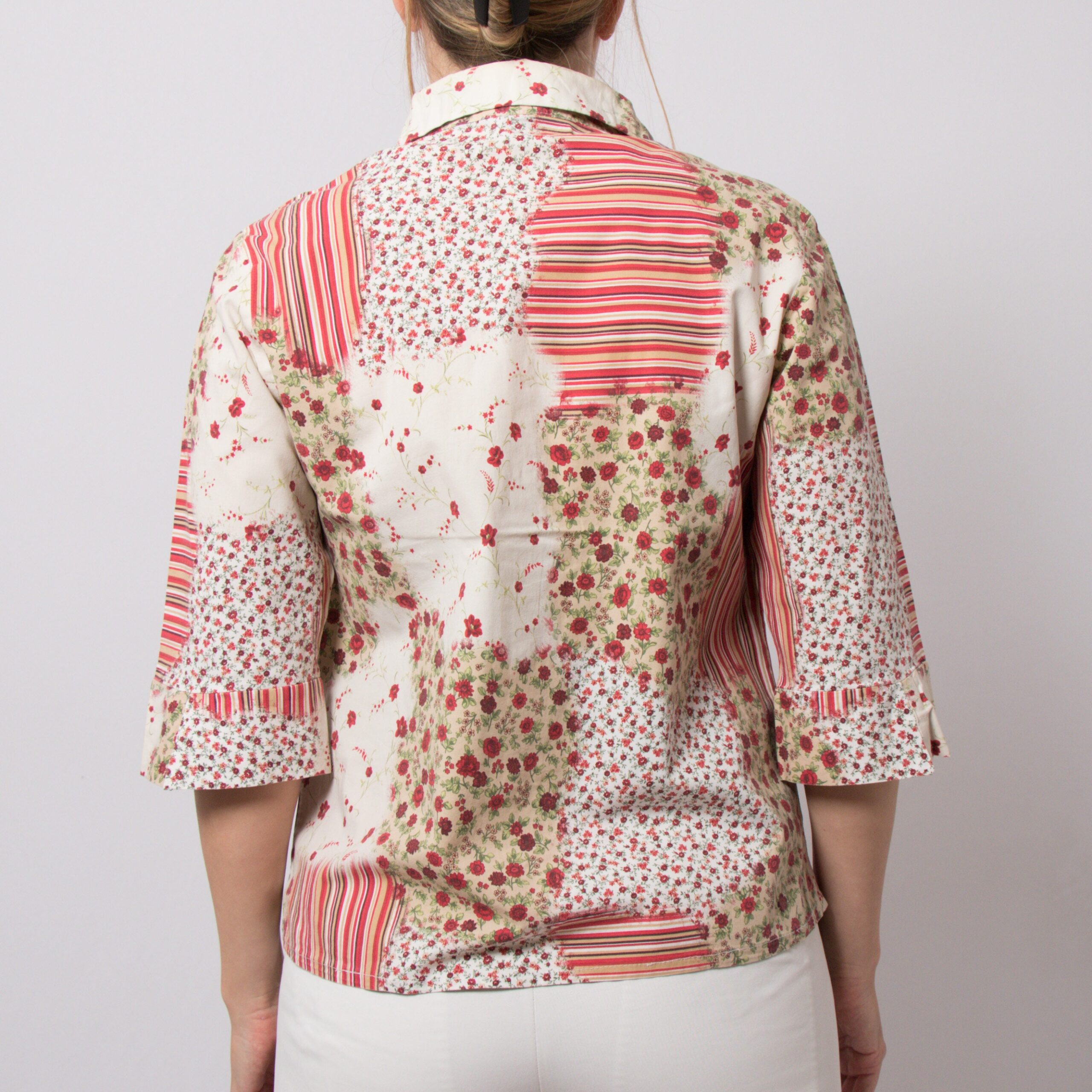 90s Patchwork Cottagecore Blouse 90s Patchwork Cottagecore Blouse - Image 3
