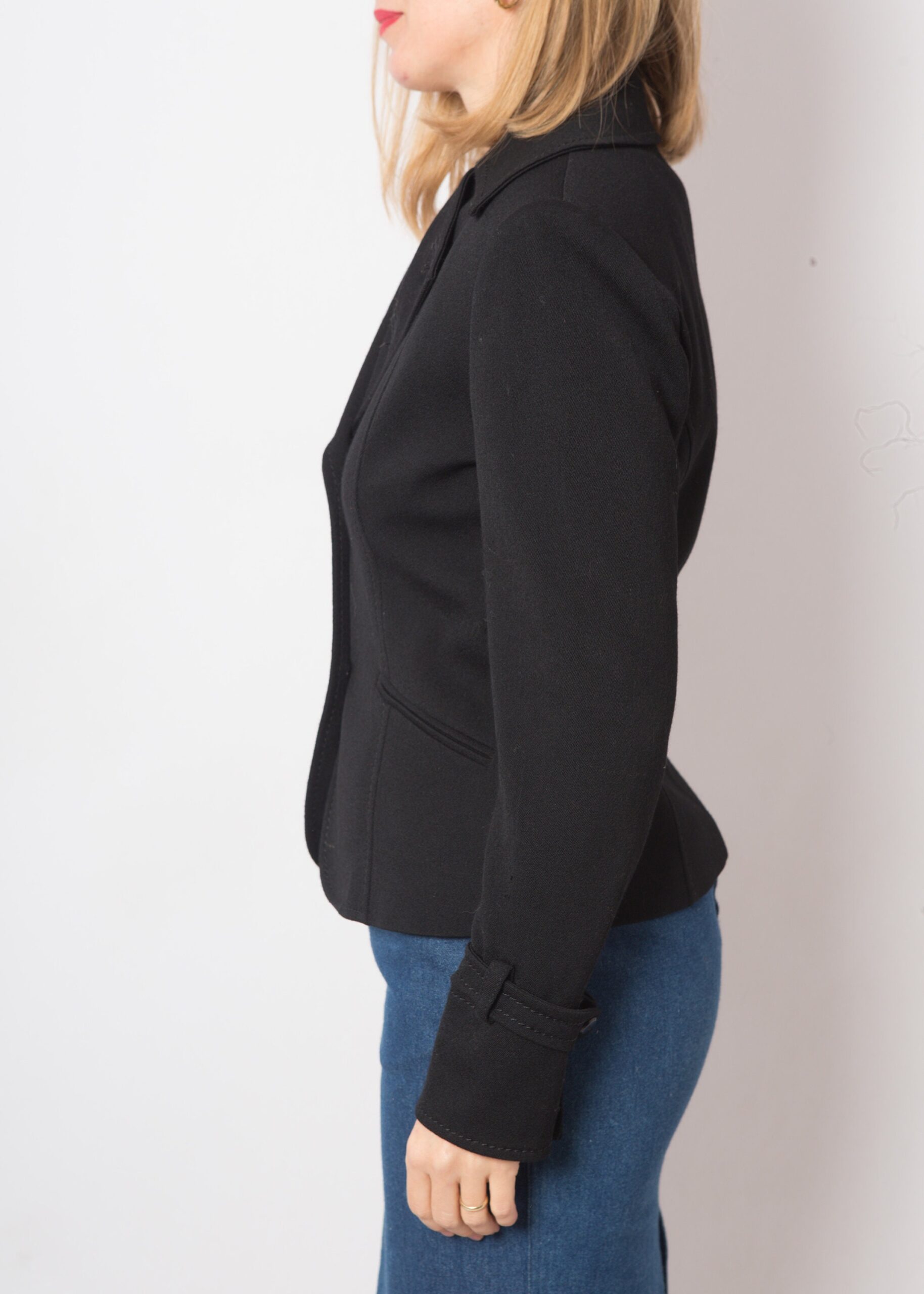 Vintage Black Wool Blazer by IBLUES Vintage Black Wool Blazer by IBLUES - Image 3