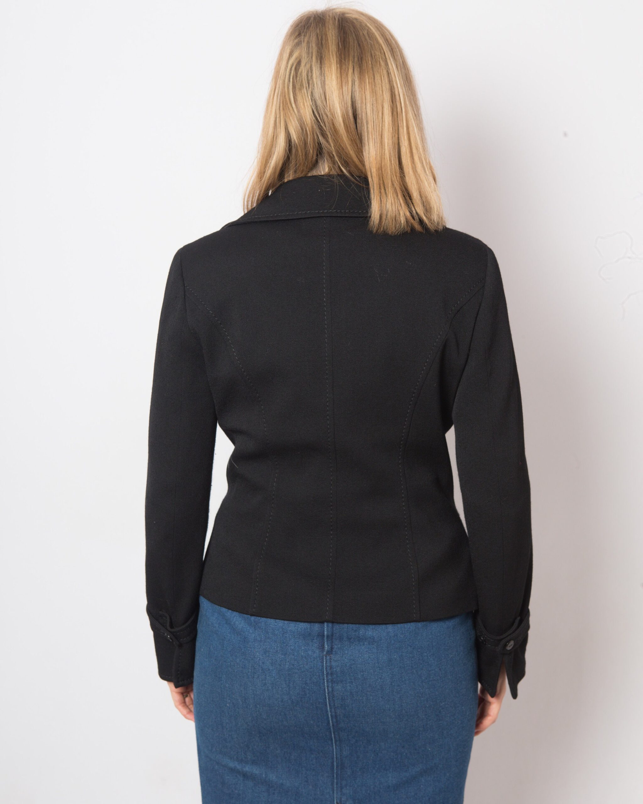 Vintage Black Wool Blazer by IBLUES Vintage Black Wool Blazer by IBLUES - Image 4