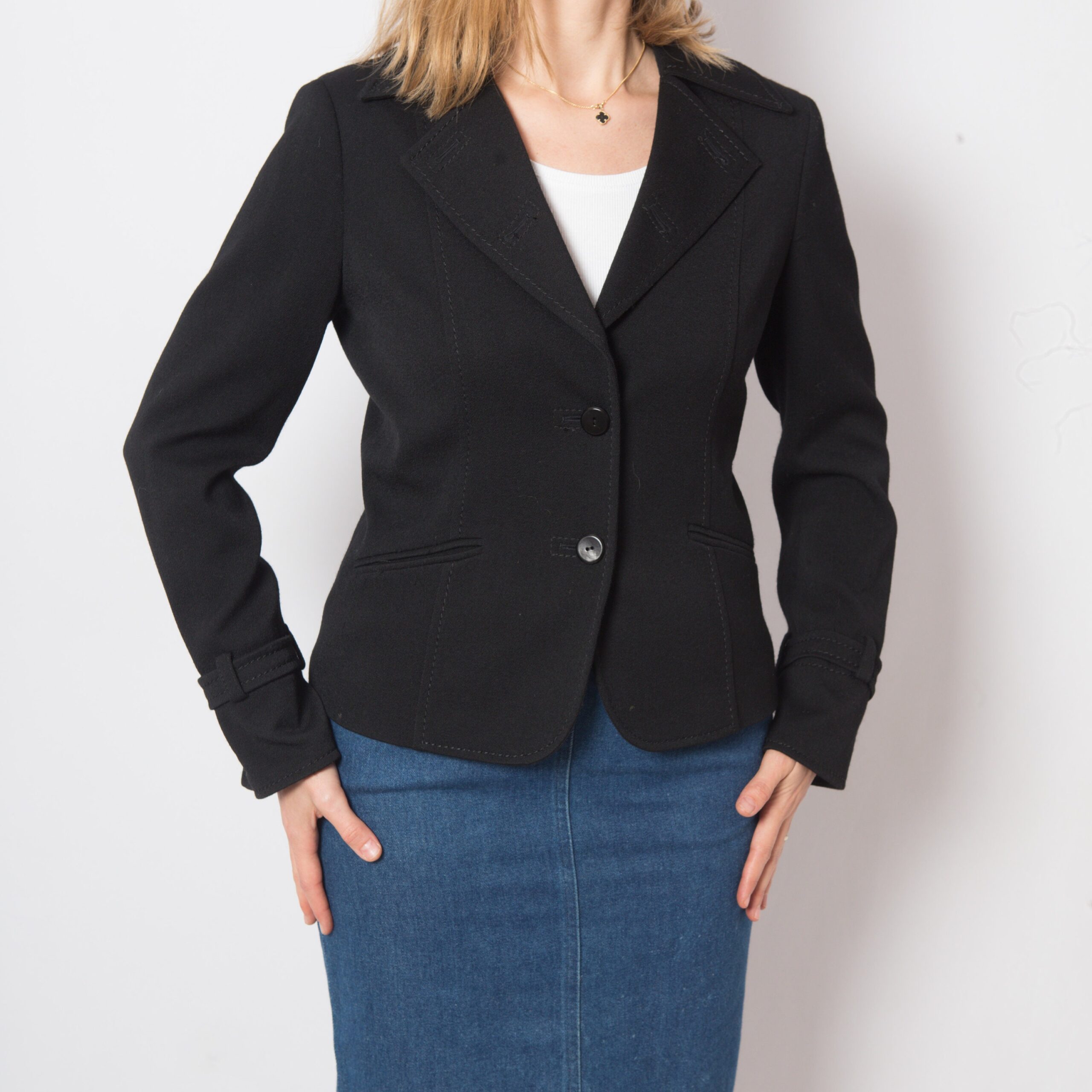 Vintage Black Wool Blazer by IBLUES Vintage Black Wool Blazer by IBLUES - Image 5