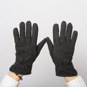 BLACK Suede Gloves Vintage