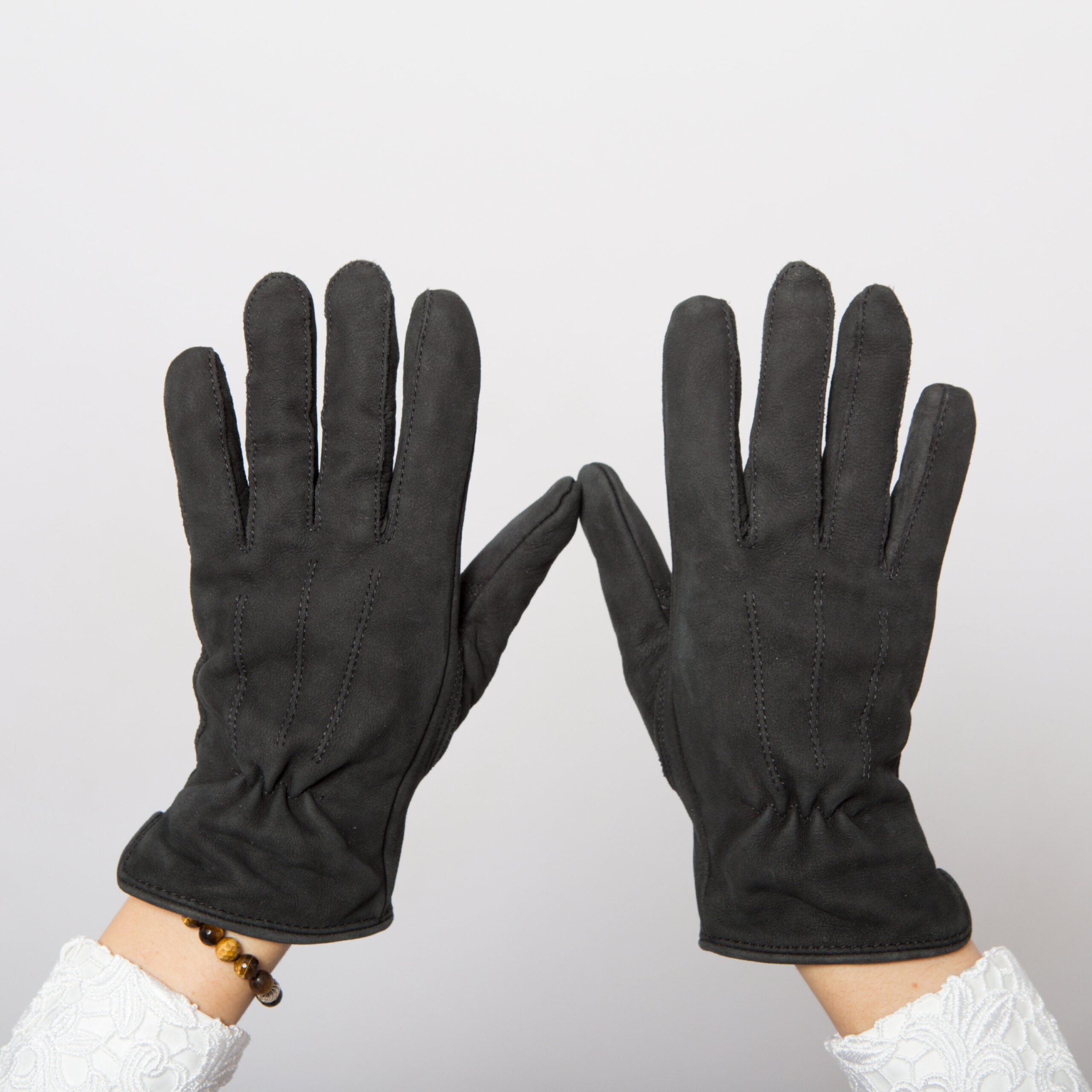 BLACK Suede Gloves Vintage BLACK Suede Gloves Vintage