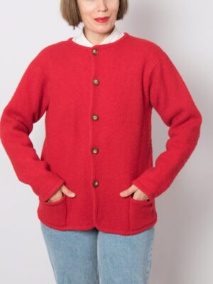 Vintage Benetton Boiled Wool Cardigan