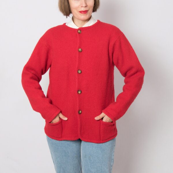 Vintage Benetton Boiled Wool Cardigan