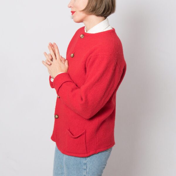 Vintage Benetton Boiled Wool Cardigan - Image 5