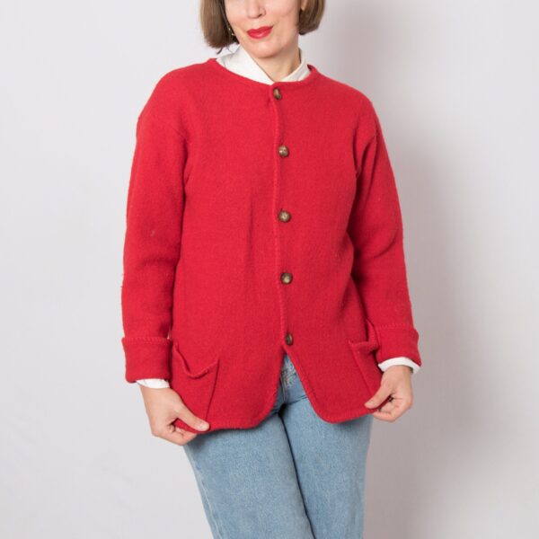 Vintage Benetton Boiled Wool Cardigan - Image 8