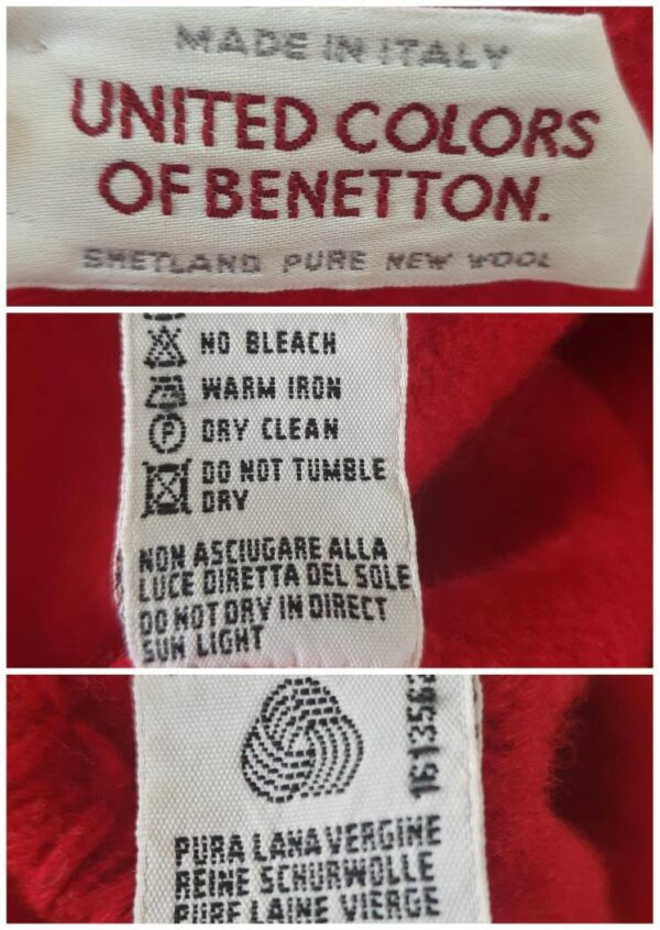Vintage Benetton Boiled Wool Cardigan - Image 9