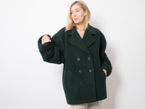 Vintage Oversized Green Overcoat