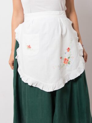 Vintage Embroidered Half Apron