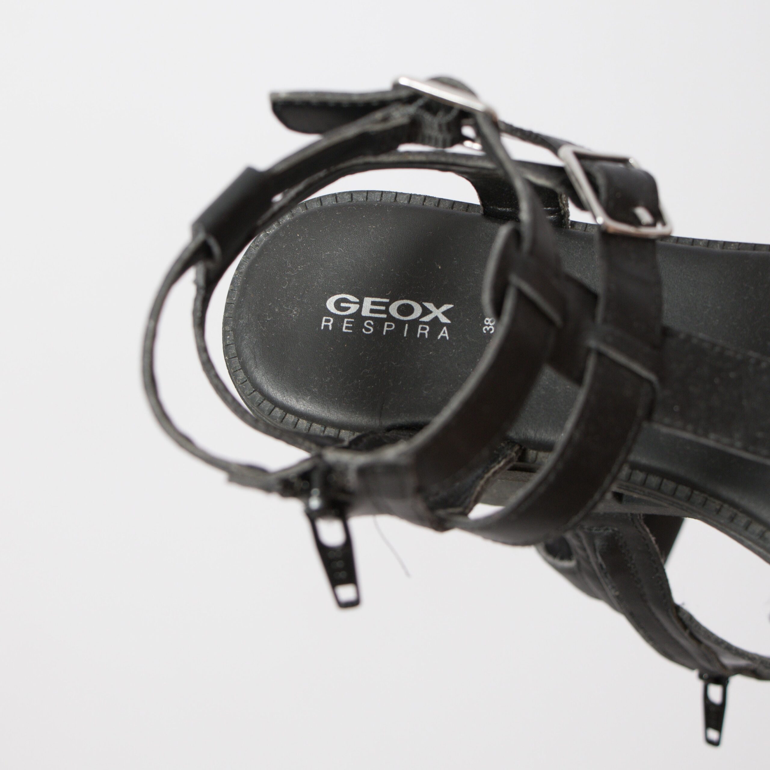 GEOX Black Leather Stud Sandals GEOX Black Leather Stud Sandals - Image 4