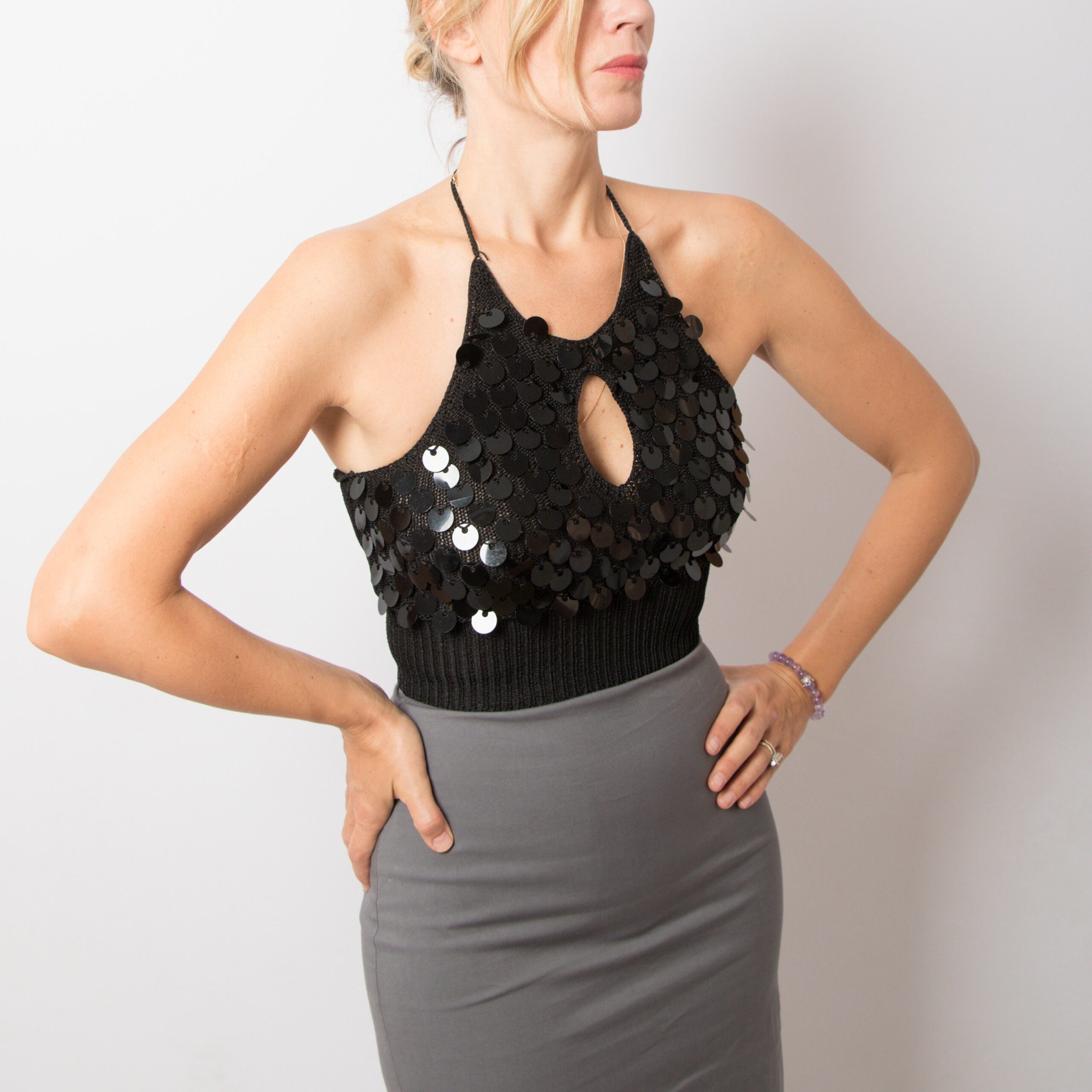 Sexy Sequin Halter Crop Top Sexy Sequin Halter Crop Top