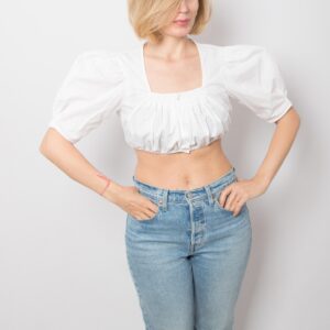 Vintage Waldorff Puff Sleeve Dirndl Crop Top