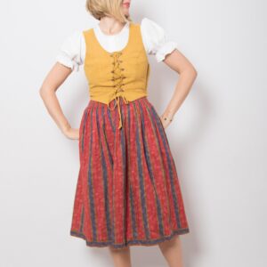 Vintage Folk Dirndl Skirt