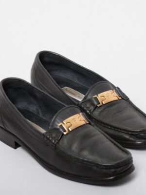 Vintage Etienne Aigner Soft Leather Black Loafers