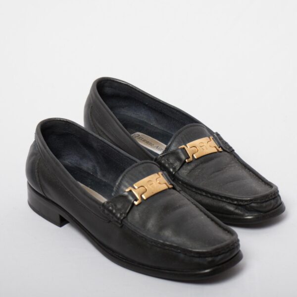 Vintage Etienne Aigner Soft Leather Black Loafers