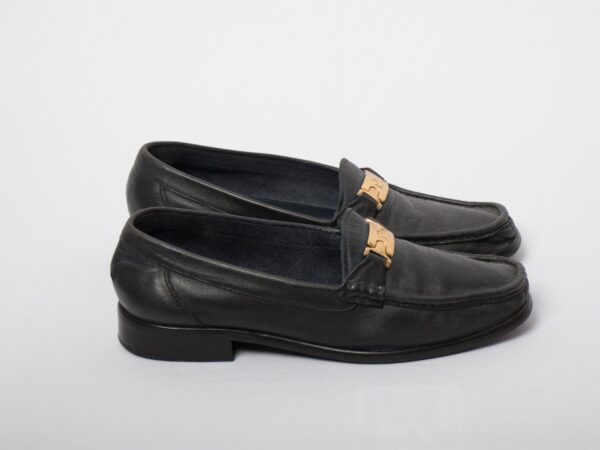 Vintage Etienne Aigner Soft Leather Black Loafers - Image 7