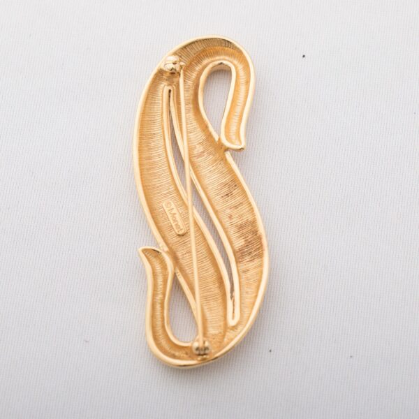 Vintage MONET Golden Brooch - Image 2