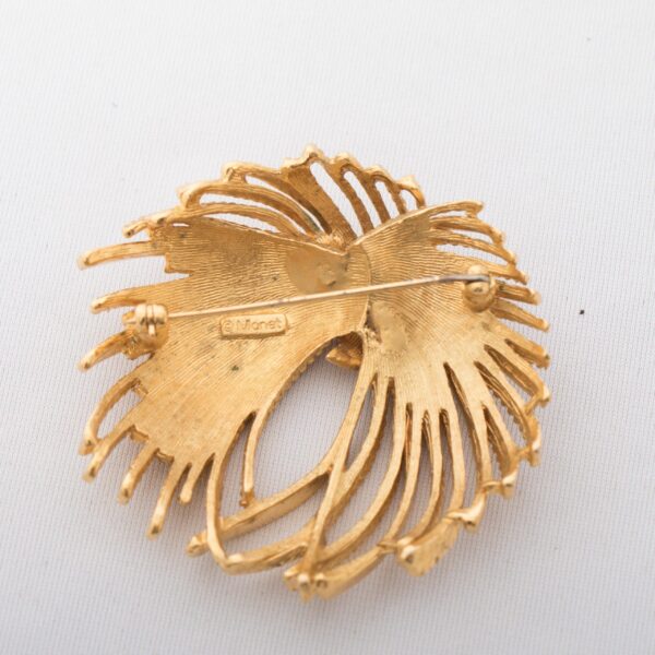 Vintage MONET Golden Brooch - Image 2
