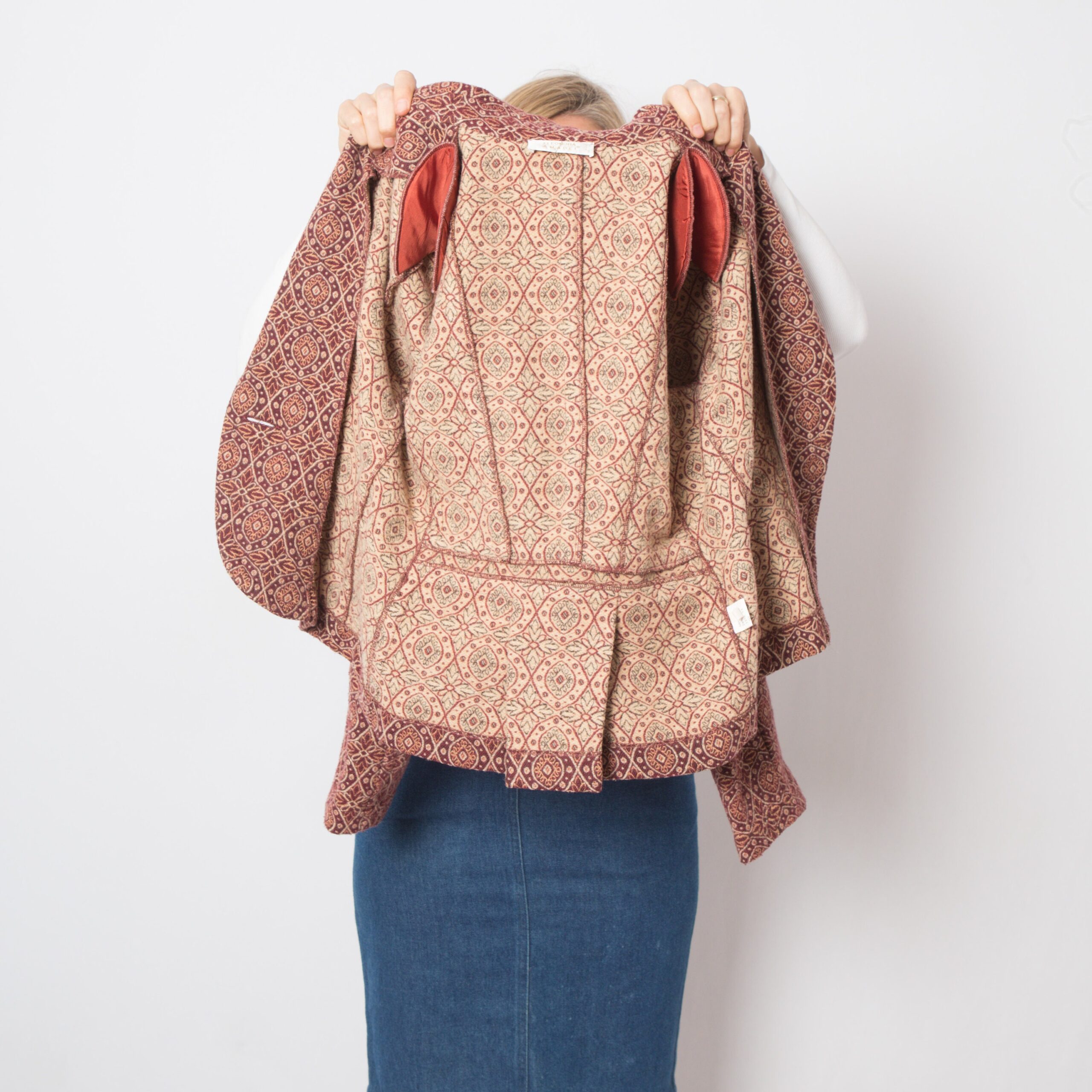 Vintage Jacquard Blazer Rust Vintage Jacquard Blazer Rust - Image 6