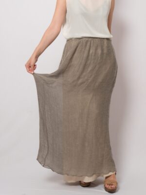 Italian Linen Knit Maxi Skirt
