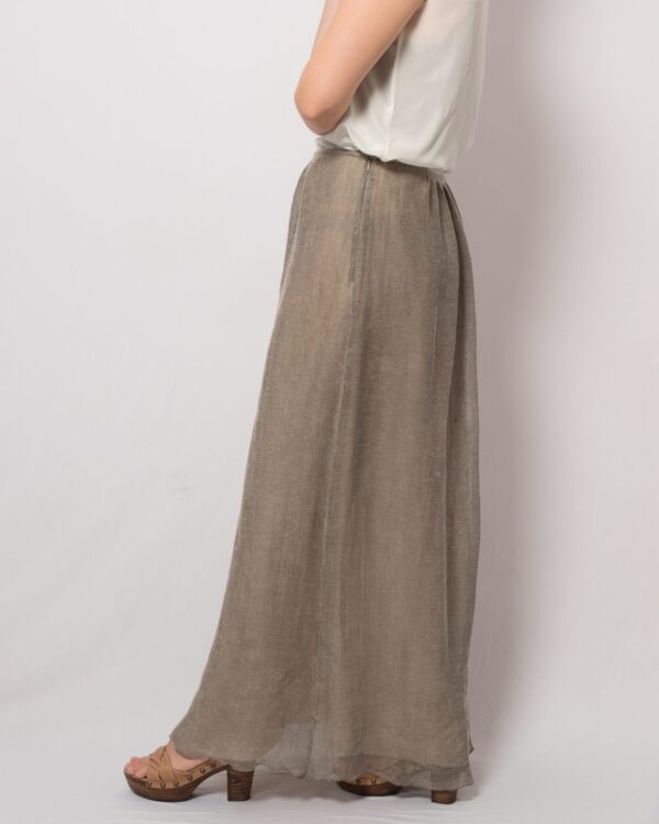 Italian Linen Knit Maxi Skirt - Image 2
