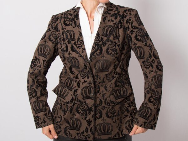RARE Pompoos Jacquard Velvet Blazer