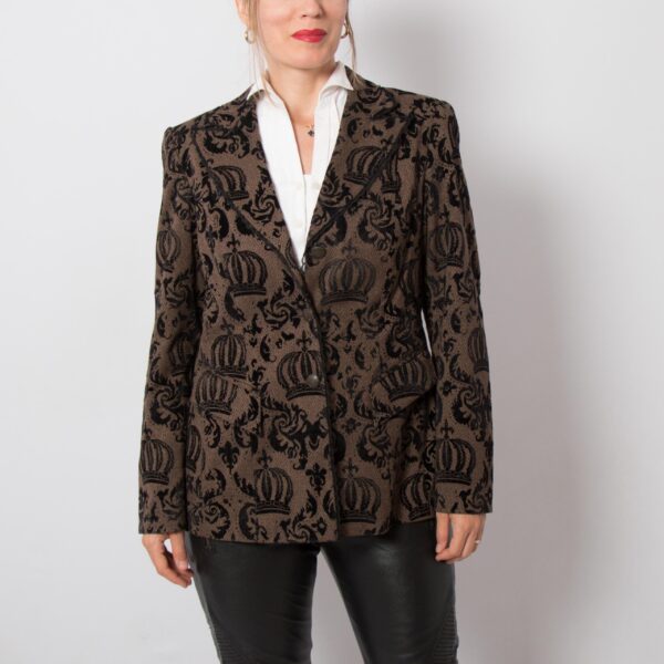 RARE Pompoos Jacquard Velvet Blazer - Image 3