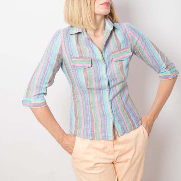 Vintage Nara Camicie Striped Shirt - Image 5