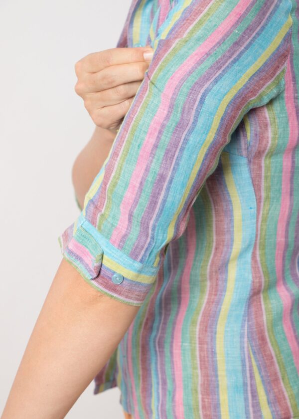 Vintage Nara Camicie Striped Shirt - Image 7