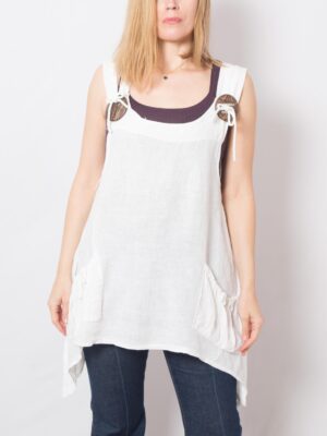 Vintage Linen Tunic Top