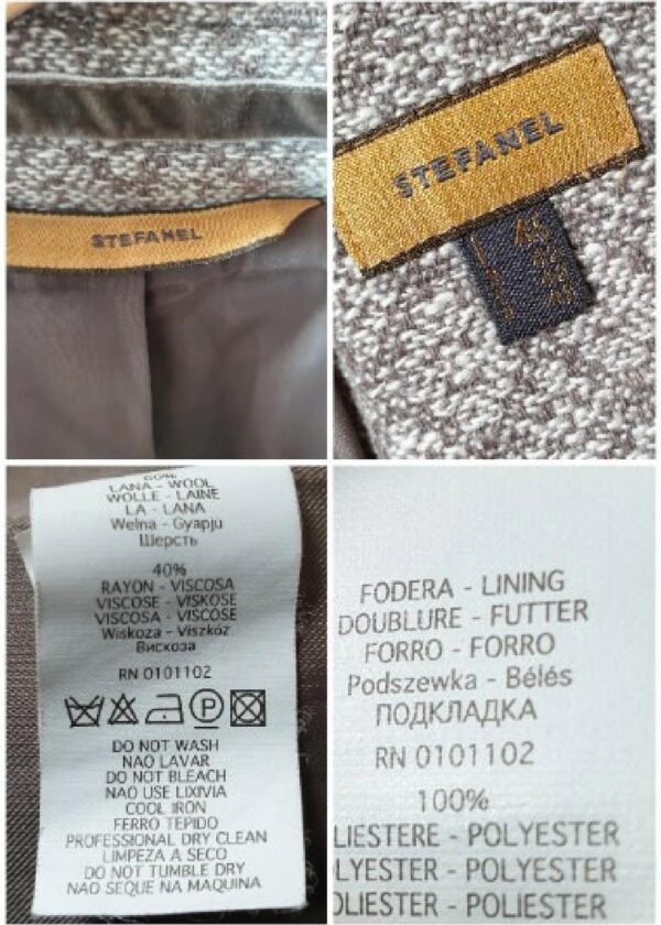 Vintage SETFANEL Cropped Wool Blazer - Image 10