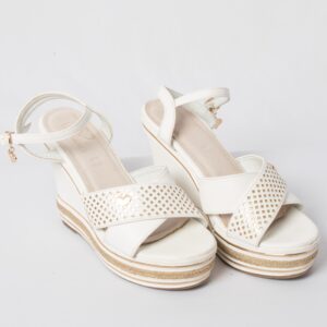 TUA by BRACCIALINI Leather Wedge Sandals