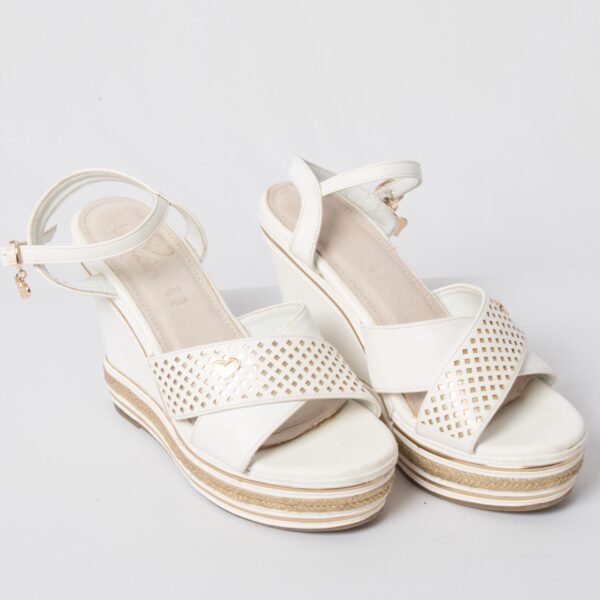 TUA by BRACCIALINI Leather Wedge Sandals