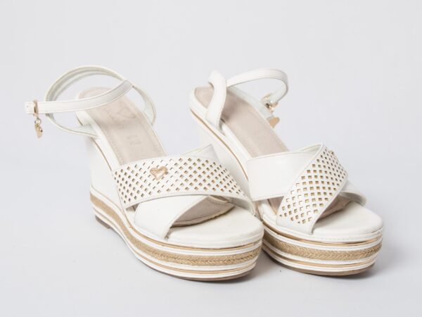 TUA by BRACCIALINI Leather Wedge Sandals - Image 2