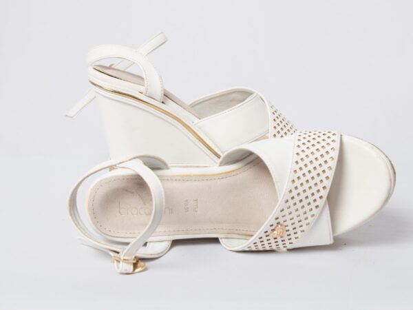 TUA by BRACCIALINI Leather Wedge Sandals - Image 4