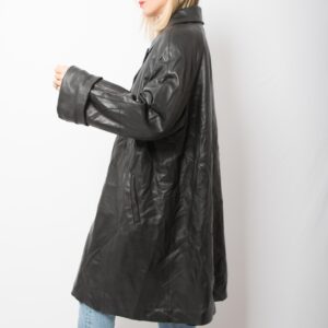 ASAPEL Vintage Leather Swing Coat