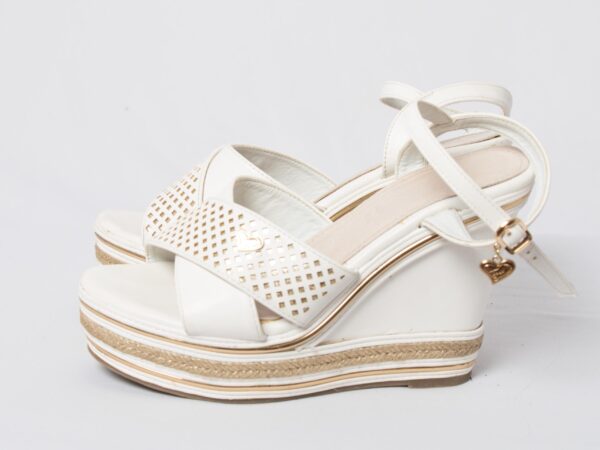 TUA by BRACCIALINI Leather Wedge Sandals - Image 7