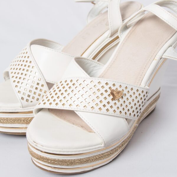 TUA by BRACCIALINI Leather Wedge Sandals - Image 9
