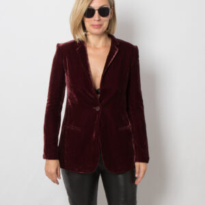 RARE PINKO Burgundy Velvet Blazer
