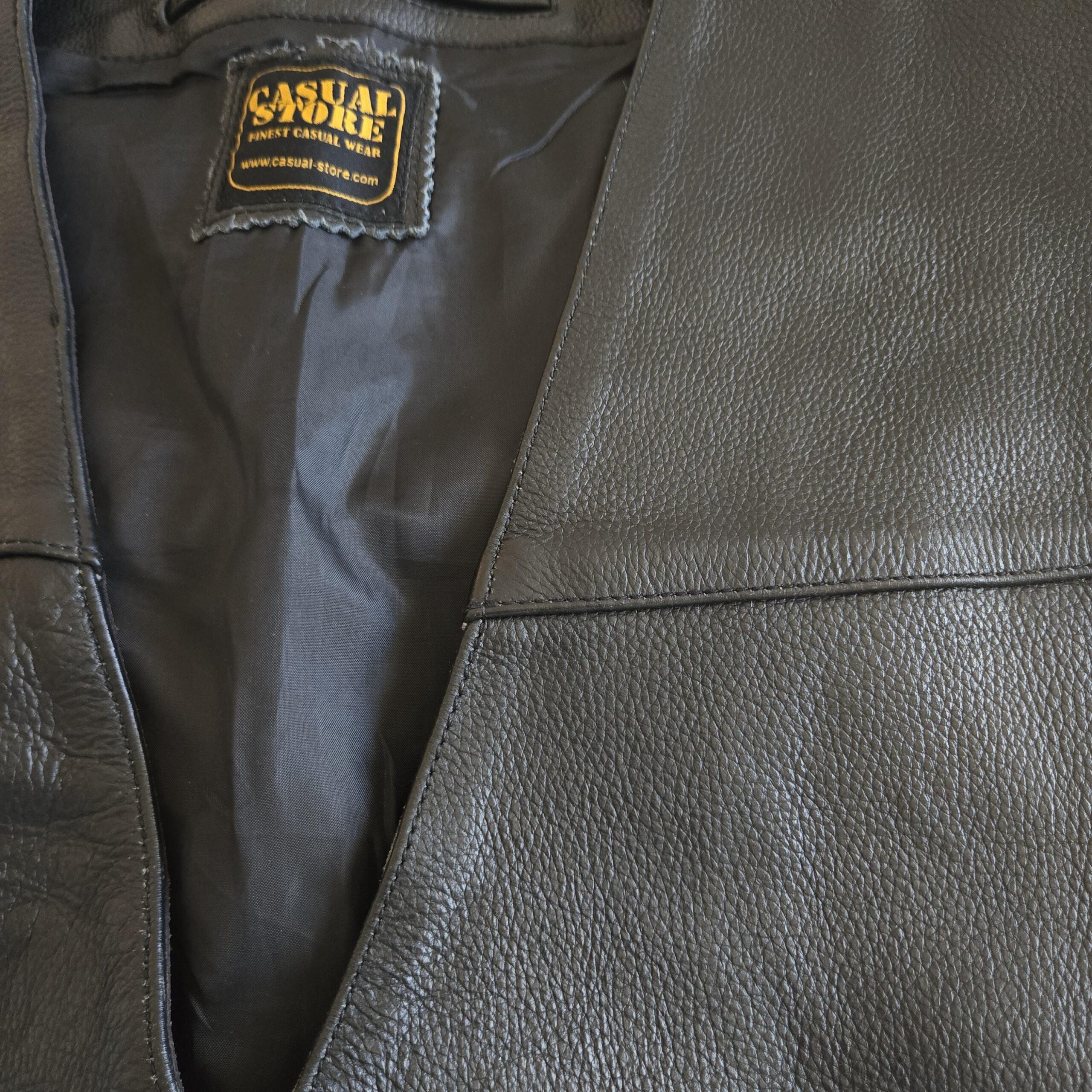 RARE Vintage Black Leather Waistcoat Men RARE Vintage Black Leather Waistcoat Men - Image 5