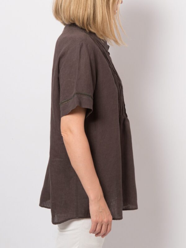 PERSONA Linen Button Up Pleated Shirt - Image 5