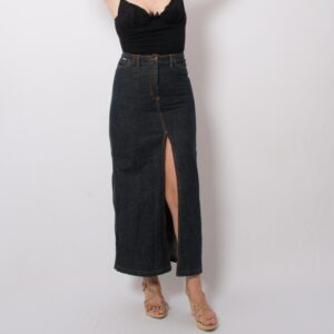 Vintage Denim Maxi Skirt