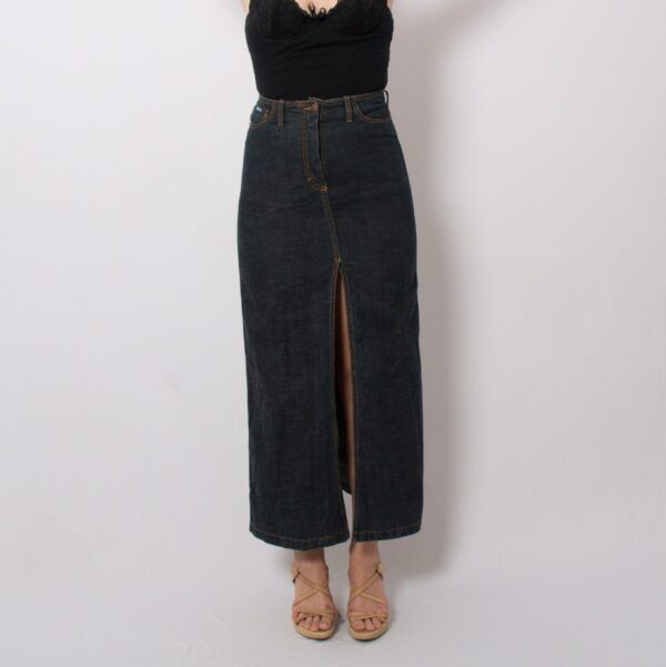 Vintage Denim Maxi Skirt - Image 2