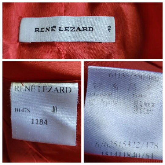 Vintage Rene Lezard Red Blazer Vintage Rene Lezard Red Blazer - Image 8