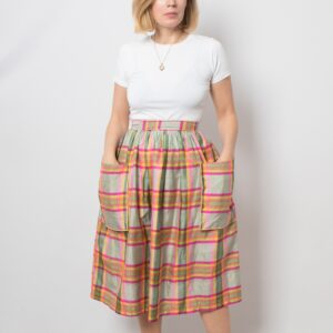 Stefanel 90s Plaid Skirt
