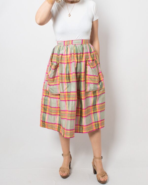 Stefanel 90s Plaid Skirt - Image 2