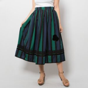 Vintage KLEIN PETIT PARIS Striped Pleated Skirt