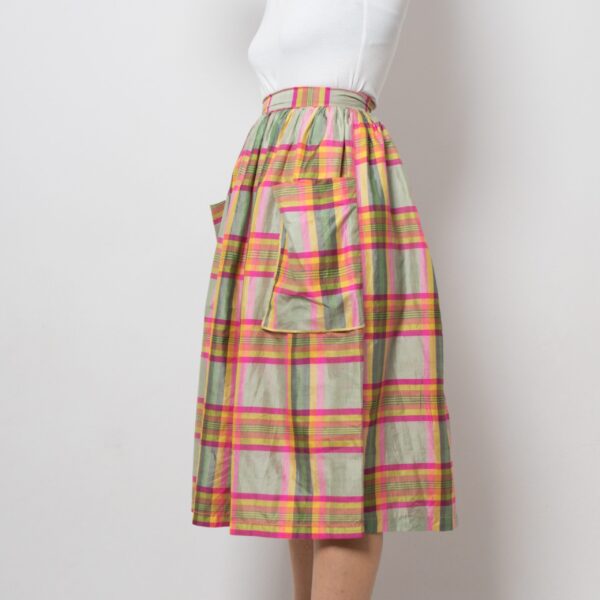 Stefanel 90s Plaid Skirt - Image 4